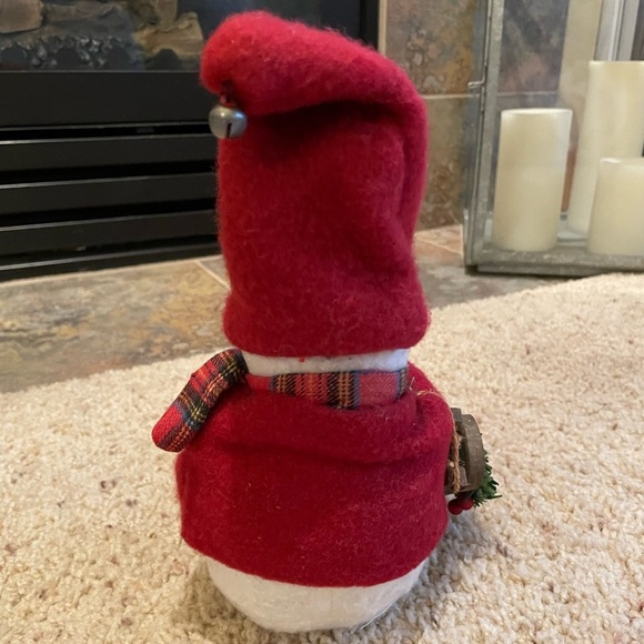 Handmade Snowman with Wooden Sled - Picture 4 of 6